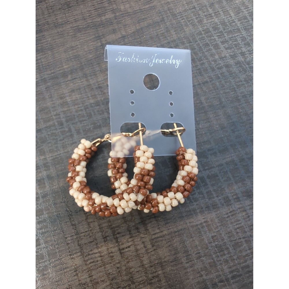 Beaded Hoops